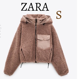 ザラ(ZARA)の今季 新品 ZARA ザラ ポケット付きボア生地ジャケット ブルゾン アウター(ブルゾン)