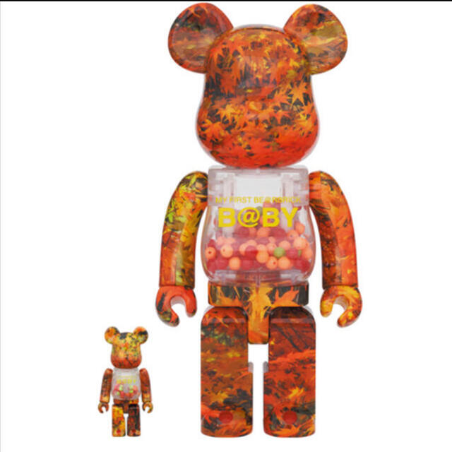MEDICOM TOY - BE@RBRICK B@BY AUTUMN LEAVES 100％ ＆ 400％