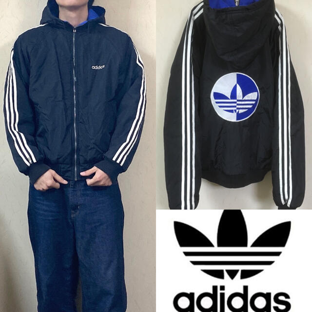 90's adidas アディダス ナイロンジャケット 中綿 ブルゾン | www