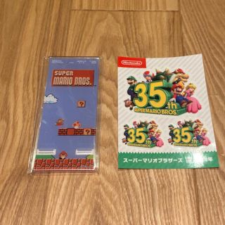 ニンテンドウ(任天堂)のゲームウォッチ　アクリルスマホスタンド&マリオ35周年記念シール(キャラクターグッズ)