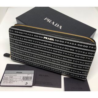 プラダ(PRADA)のプラダ PRADA 長財布 サフィアーノ ボーダー ラウンド ジップ ウォレット(財布)