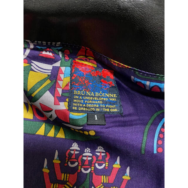 BRUNABOINNE(ブルーナボイン)のブルーナボイン アランジャケット　ライダース　2015 サイズ1 ブラック メンズのジャケット/アウター(レザージャケット)の商品写真