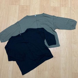 ユニクロ(UNIQLO)のユニクロ　カットソー　7分袖　2枚セット(カットソー(長袖/七分))