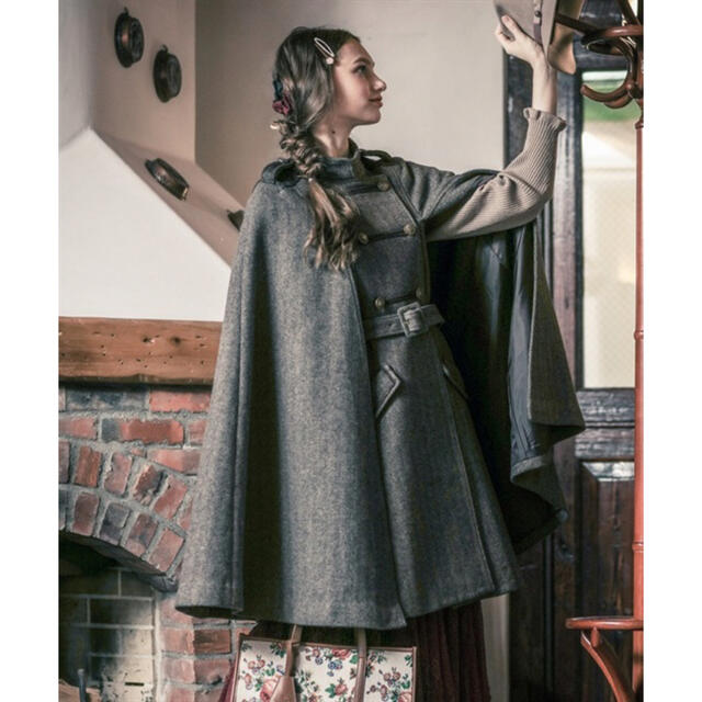axes femme(アクシーズファム)のアクシーズファム ナポレオン風マントコート ナポレオンマント風コート ケープ レディースのジャケット/アウター(ポンチョ)の商品写真
