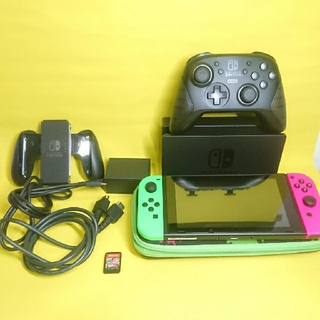 ニンテンドースイッチ(Nintendo Switch)のニンテンドースイッチ 本体 スプラトゥーン2  ソフト オマケ付(家庭用ゲーム機本体)