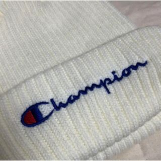 チャンピオン(Champion)のChampion ニット帽 白(ニット帽/ビーニー)