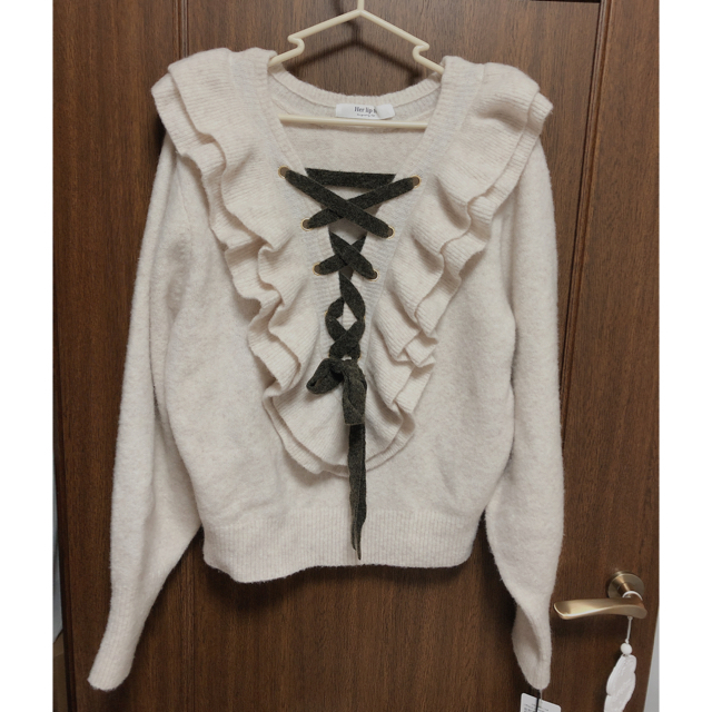 SNIDEL(スナイデル)のher lip to♡Lace Up Wool-blend Pullover レディースのトップス(ニット/セーター)の商品写真