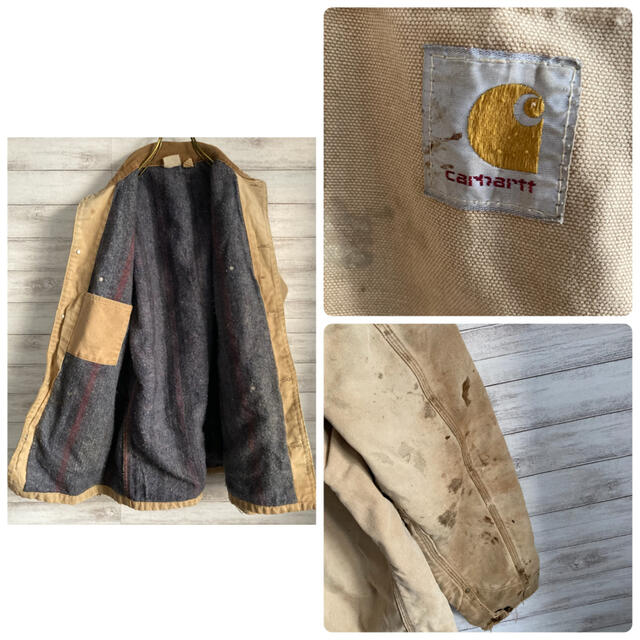 carhartt(カーハート)のXLサイズぐらい 古着 カーハート カバーオール ダックジャケット ブラウン メンズのジャケット/アウター(カバーオール)の商品写真