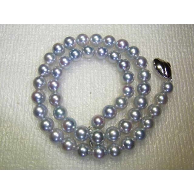 激美！大粒・あこや真珠・ナチュラルグレー・8.0～8.5ミリ珠です。 レディースのアクセサリー(ネックレス)の商品写真