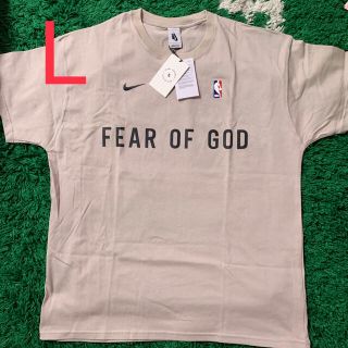 ナイキ(NIKE)のL  nike fear of god オートミール ウォームアップ Tシャツ(Tシャツ/カットソー(半袖/袖なし))