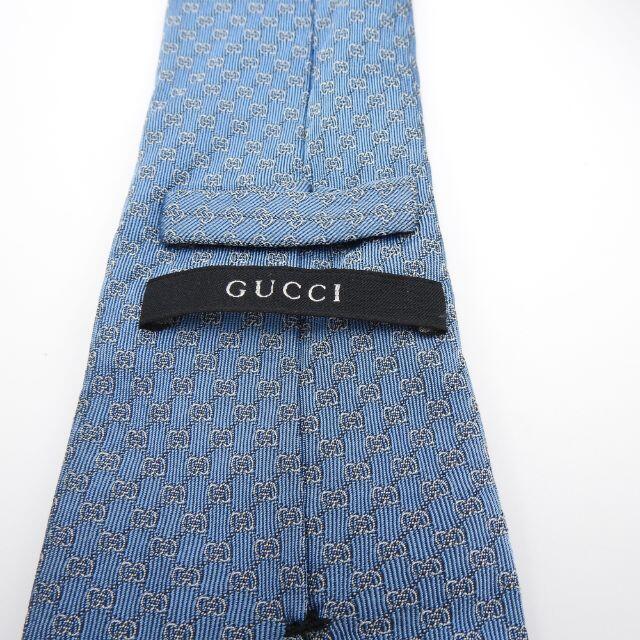 Gucci(グッチ)の最高級シルク100%【正規品】グッチ GUCCI ネクタイ ブルー系 ビジネス メンズのファッション小物(ネクタイ)の商品写真