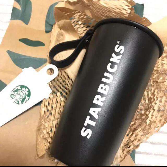 スタバ　ストラップカップシェイプステンレスボトル　タンブラー　starbucks | フリマアプリ ラクマ