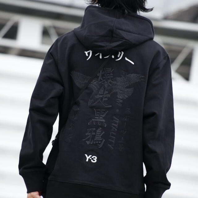 Y-3』ワイスリー バックロゴパーカー 刺繍ロゴ 入手困難 ブラック 【M】-