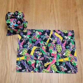 スプラトゥーン2 ハンドメイド ランチョンマット 給食袋 30×40(外出用品)