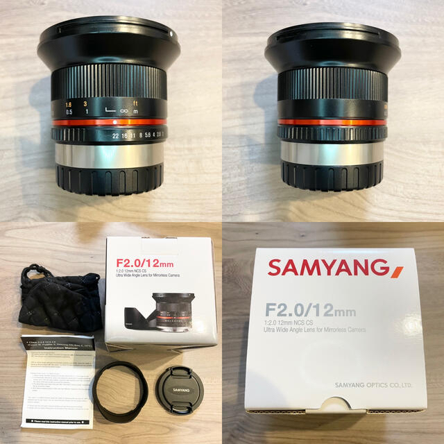 富士フイルム(フジフイルム)の美品｜SAMYANG サムヤン 12mm F2.0 Xマウント FUJIFILM スマホ/家電/カメラのカメラ(レンズ(単焦点))の商品写真