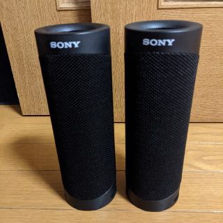 SONY Bluetoothスピーカー２個セット SRS-XB23黒(スピーカー)