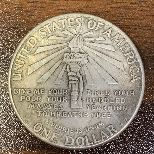 M004  海外古錢  自由の女神 1906年 紀念幣  大型銀貨  コイン