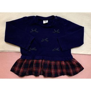 アカチャンホンポ(アカチャンホンポ)の【秋冬物】女の子　長袖トップス（ネイビー、90cm)(Tシャツ/カットソー)