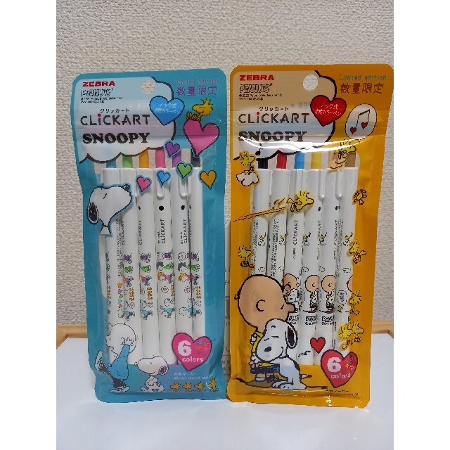 SNOOPY(スヌーピー)の【新品/2セット】クリッカート × スヌーピー 6色水性マーカー / ゼブラ インテリア/住まい/日用品の文房具(ペン/マーカー)の商品写真