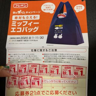 値下げ!!フジパン応募券 10点分(ノベルティグッズ)