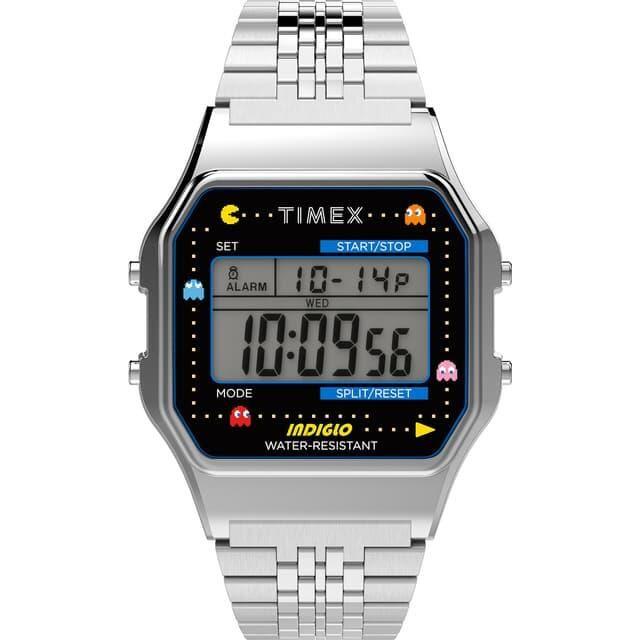 【有名人芸能人】 TIMEX - T80 クラシックデジタル シルバー パックマン 【新品/限定】タイメックス 腕時計(デジタル)