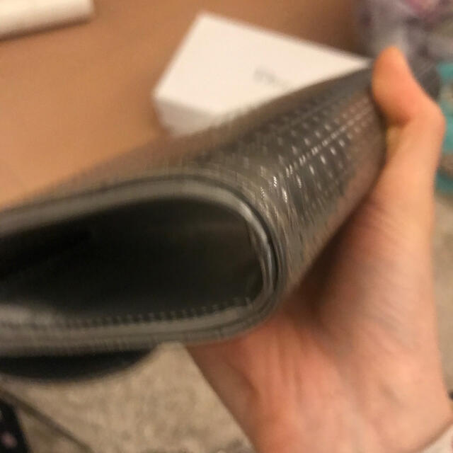 ディオール Dior チェーンウォレット ミニ バッグ シルバー メタリック