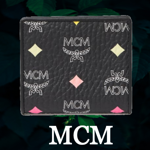 使いやすい☆MCM 二つ折り長財布 モノグラム ロゴ