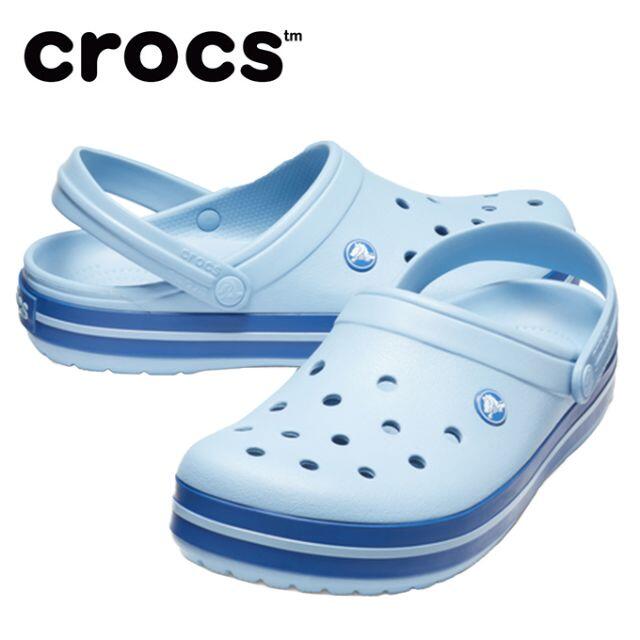 chambray blue women's crocs
