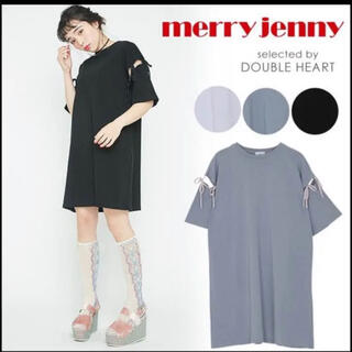 メリージェニー(merry jenny)のmerry jenny☆リボンつなぎ　ワンピース(ひざ丈ワンピース)