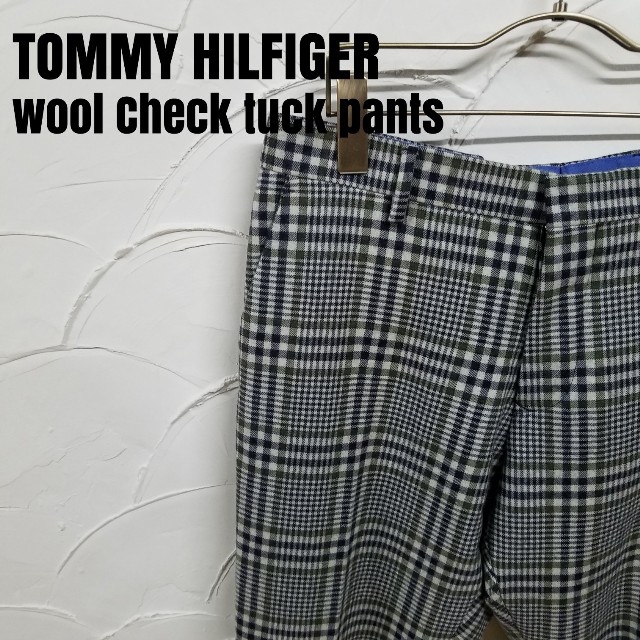 TOMMY HILFIGER(トミーヒルフィガー)のTOMMY HILFIGER/トミーヒルフィガー ウール生地 タックパンツ メンズのパンツ(その他)の商品写真