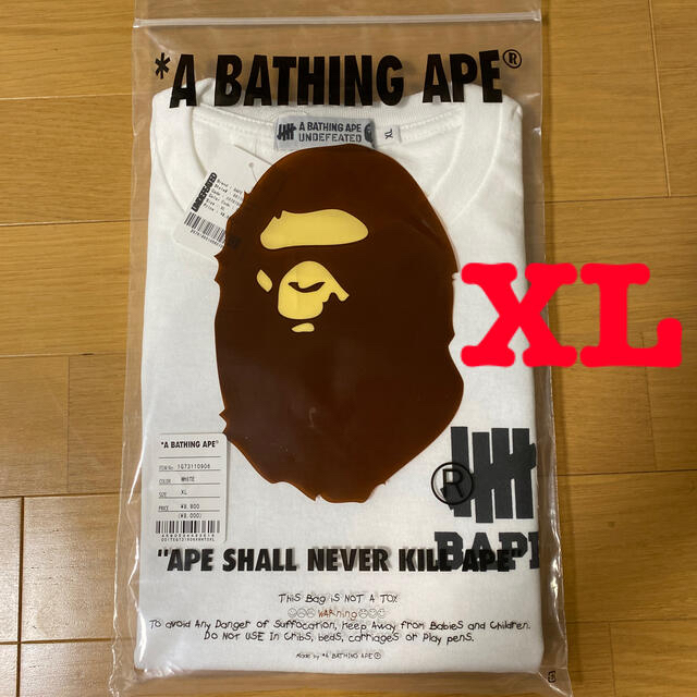 A BATHING APE - A BATHING APE x UNDEFEATED Tee XLの通販 by ばれろ ...