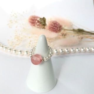 チェリークォーツとパールのリング💍(リング)