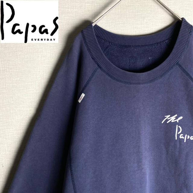 トップス【Papas 美品　ビンテージ　長袖スウェット　超ゆるだぼ　コーデ　レア】