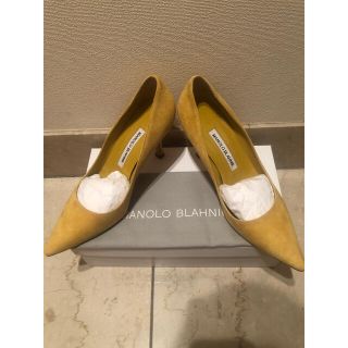 マノロブラニク(MANOLO BLAHNIK)の新品★マノロブラニク　パンプス　イエロー　38(ハイヒール/パンプス)