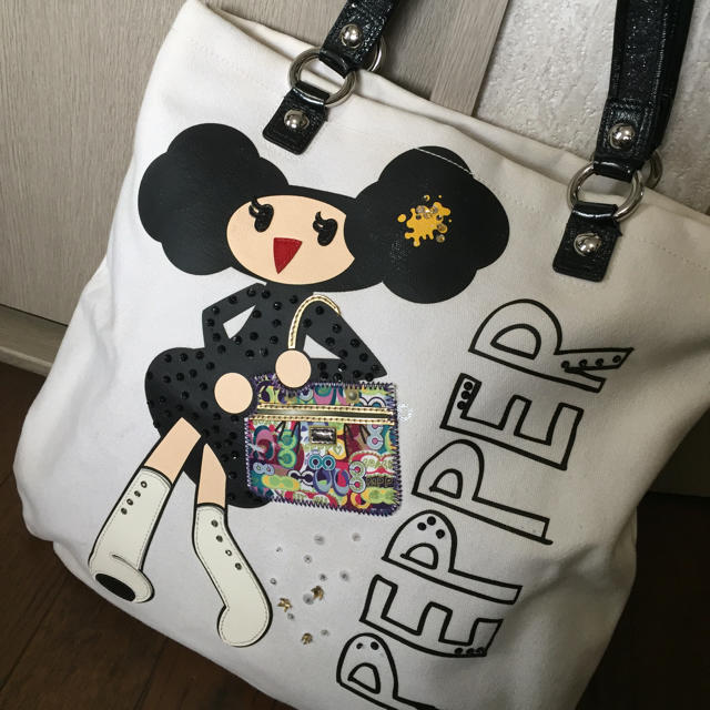 コーチ COACH キャンバストートバッグ ポピーちゃん レディース