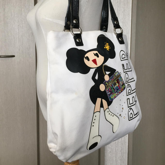 コーチ COACH キャンバストートバッグ ポピーちゃん レディース