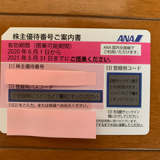 ANA(全日本空輸)(エーエヌエー(ゼンニッポンクウユ))のANA株主優待券、普通郵便でなら送料込み チケットの優待券/割引券(その他)の商品写真