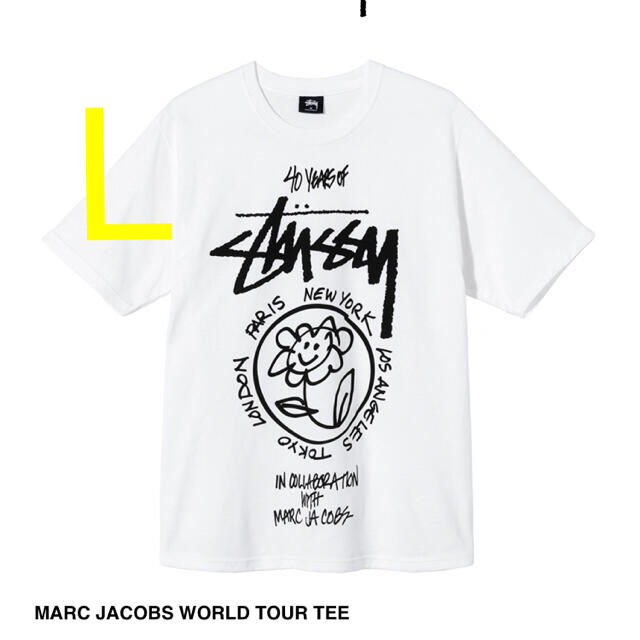 STUSSY(ステューシー)のstussy 40周年記念　MARC JACOBS tee メンズのトップス(Tシャツ/カットソー(半袖/袖なし))の商品写真