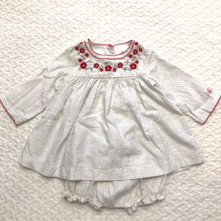 プチバトー(PETIT BATEAU)の専用 petit bateau 刺繍ブラウスブルマセット 6m 67㎝(シャツ/カットソー)