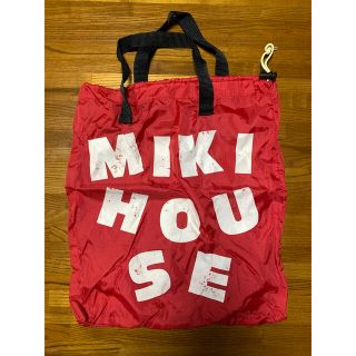 ミキハウス(mikihouse)のミキハウス　トートバッグ  エコバッグ　赤　子ども服(エコバッグ)