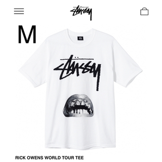 ステューシー(STUSSY)のstussy　RICK OWENS WORLD TOUR TEE サイズM(Tシャツ/カットソー(半袖/袖なし))