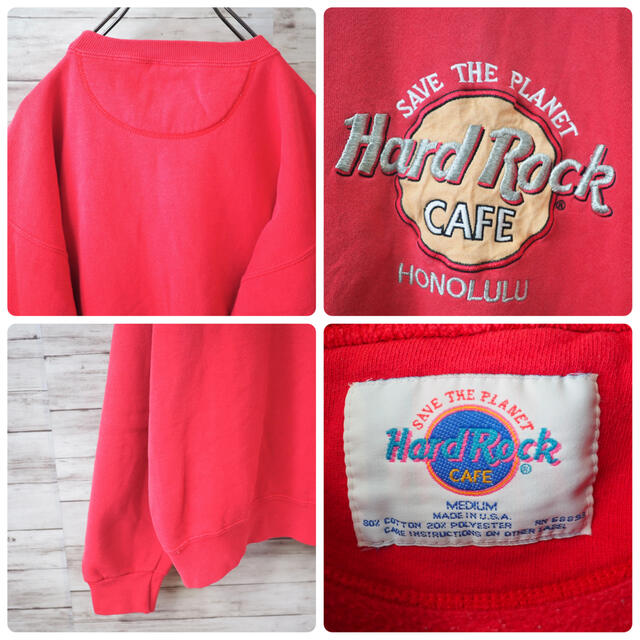 USA製 Hard Rock CAFE HONOLULU 刺繍ロゴスウェット USA製 Hard Rock CAFE HONOLULU 刺繍ロゴスウェット