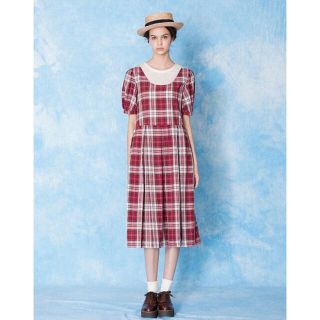 ジェーンマープル(JaneMarple)の【美品】Jane Marple チェックワンピース(ロングワンピース/マキシワンピース)