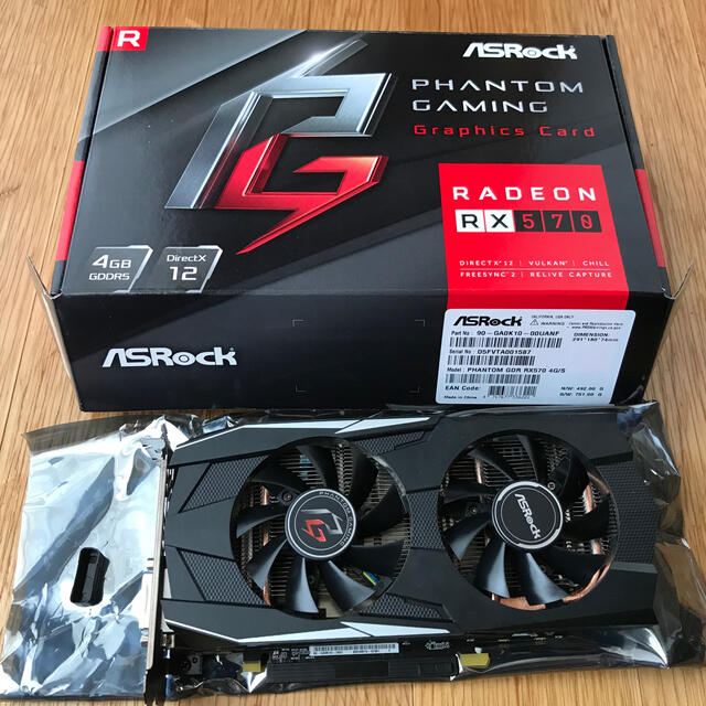 PCパーツRadeon RX570 4GB Asrock 専用品