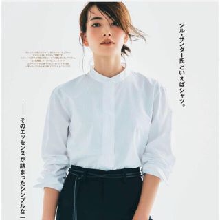 ジルサンダー(Jil Sander)のユニクロ　プラスＪ　スーピマコットンスタンドカラーシャツ(シャツ/ブラウス(長袖/七分))