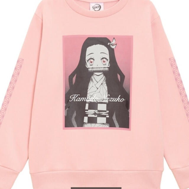 GU(ジーユー)の鬼滅の刃　GUコラボトレーナー　 キッズ/ベビー/マタニティのキッズ服女の子用(90cm~)(Tシャツ/カットソー)の商品写真