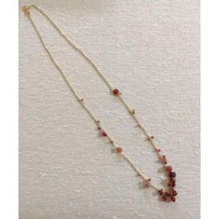 アッシュペーフランス スイートピー 18金 天然石 ネックレス K18