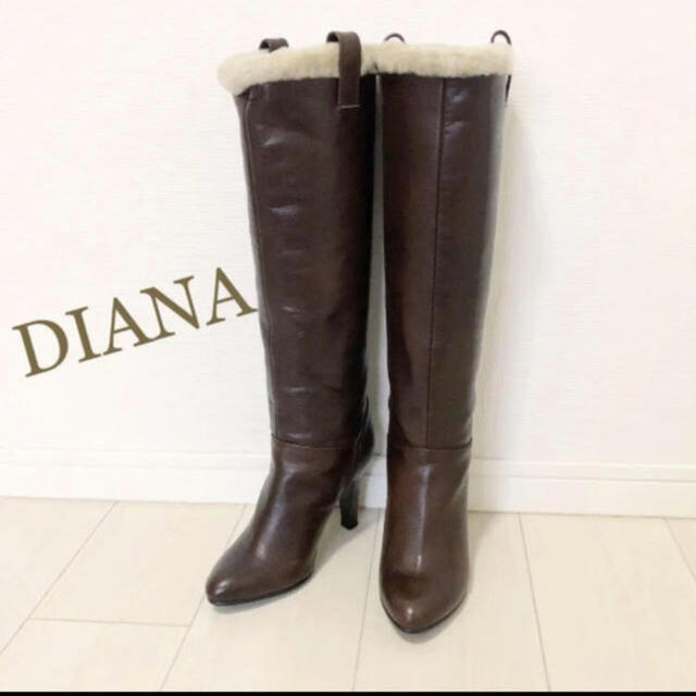 DIANA(ダイアナ)の最終価格✨本日売り切り！申請お待ちしてます✨DIANA ボアレザーロングブーツ　 レディースの靴/シューズ(ブーツ)の商品写真