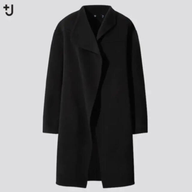UNIQLO(ユニクロ)の新品　ユニクロ　ジルサンダー　＋Ｊ　　カシミアブレンドコート　ブラック　M レディースのジャケット/アウター(ロングコート)の商品写真