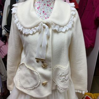 アンジェリックプリティー(Angelic Pretty)のアンジェリックプリティショートコート白(テーラードジャケット)